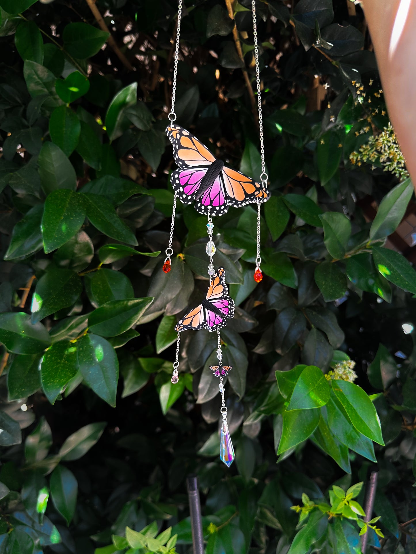 Lesbian Flag Butterfly Suncatcher