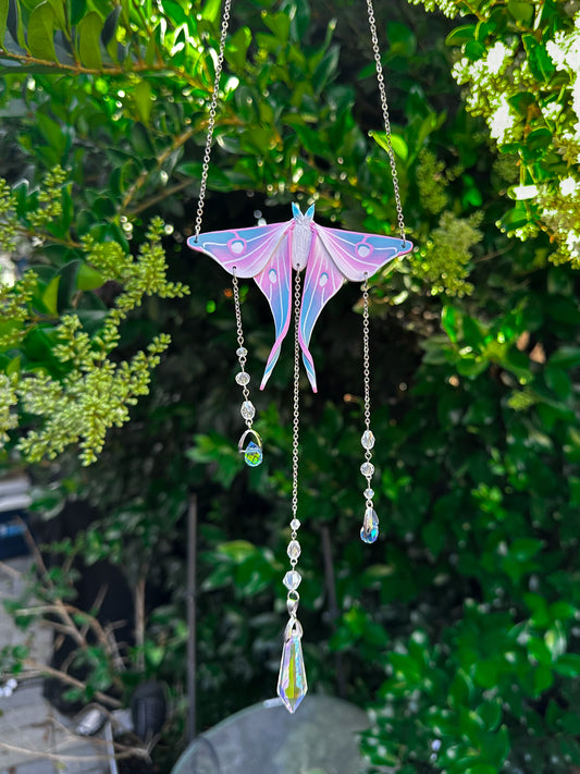 Trans Flag Moth Suncatcher